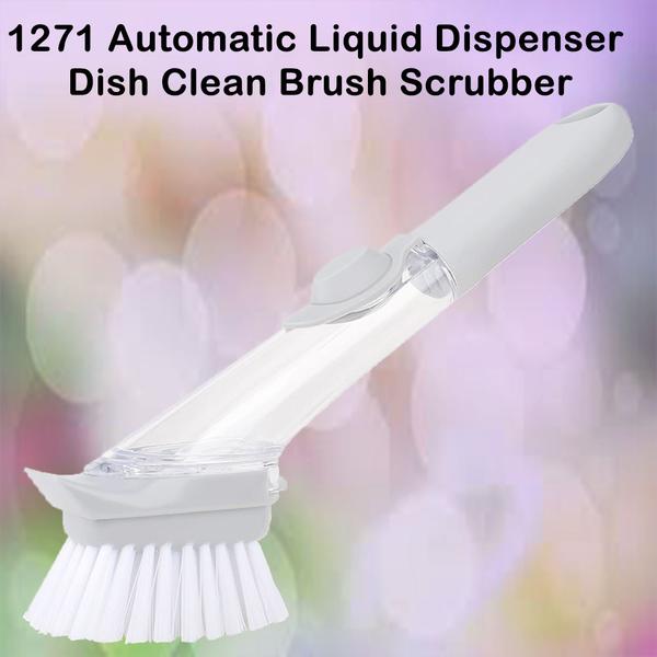 1271 Automatic Liquid Dispenser Dish Clean Brush Scrubber