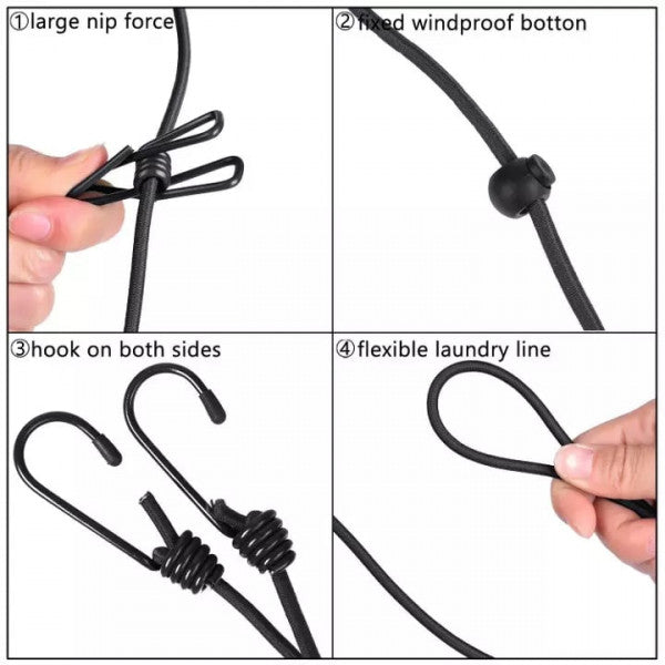 12 PC TRAVEL Clip Rope