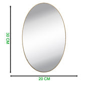1727A OVAL FRAME LESS MIRROR WALL STICKER FOR DRESSING