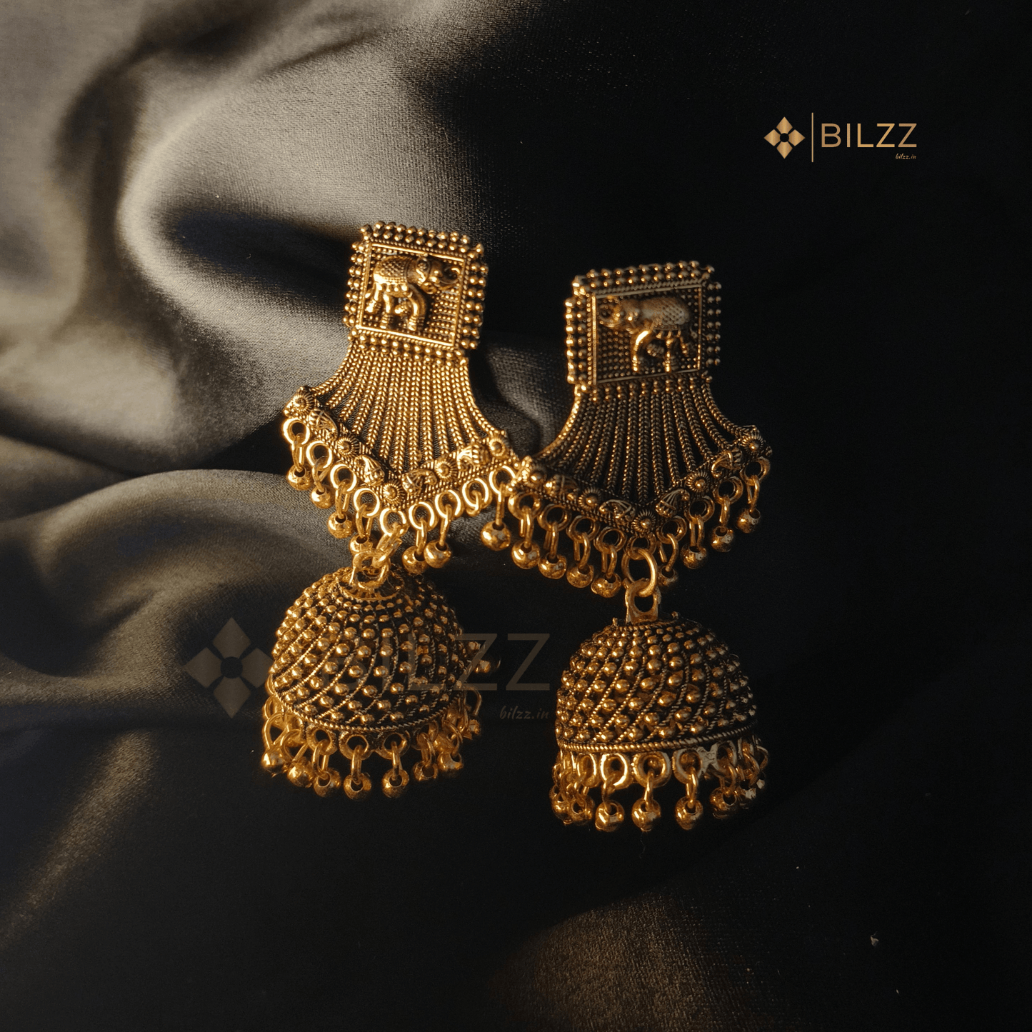 Gold Jhumka Earrings: Statement Ethnic Accessories - Bilzz.in