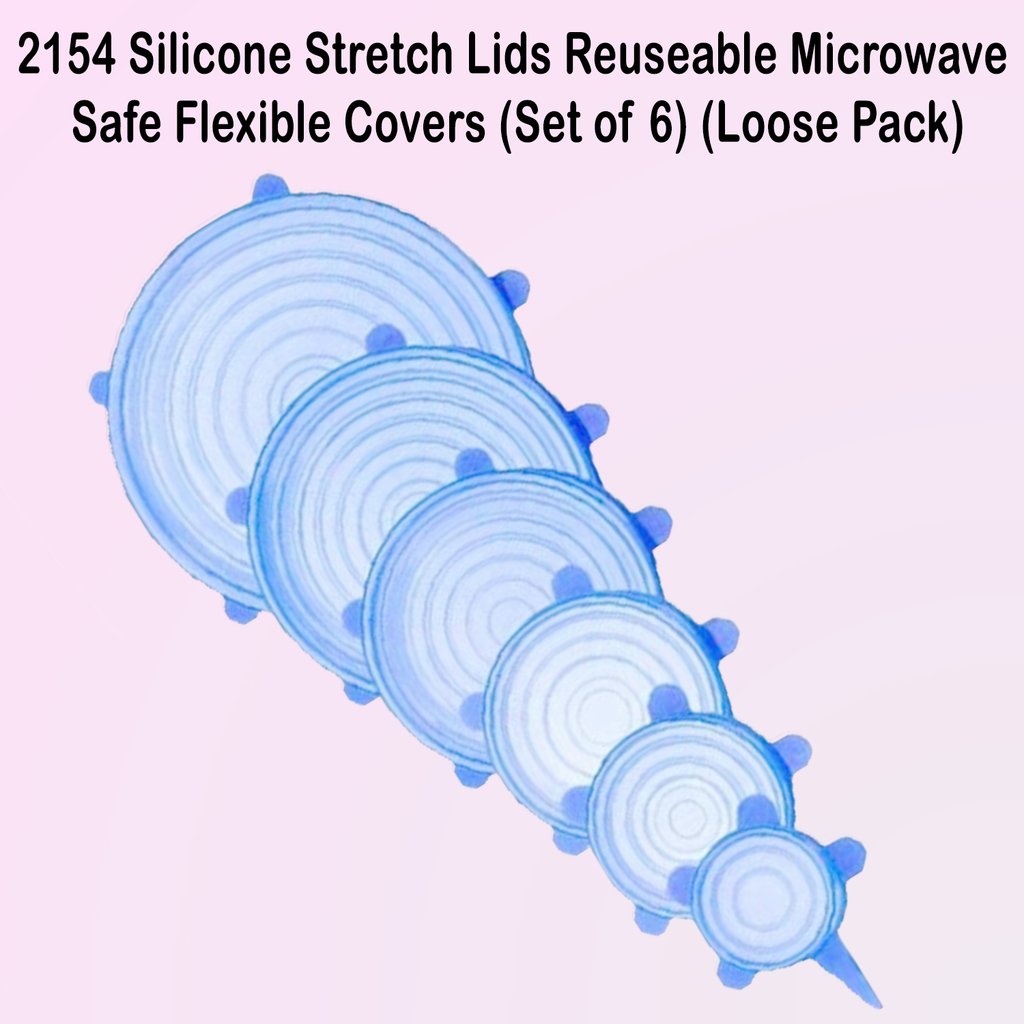 2154 Silicone Stretch Lids Reuseable Microwave Safe Flexible Covers