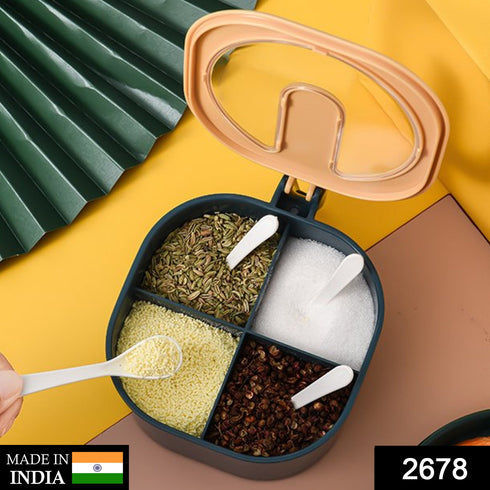 2678 4 SECTION FANCY MASALA BOX AND FANCY MASALA CONTAINER USED
