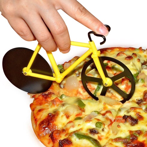 0649 STAINLESS STEEL BICYCLE SHAPE PIZZA CUTTER