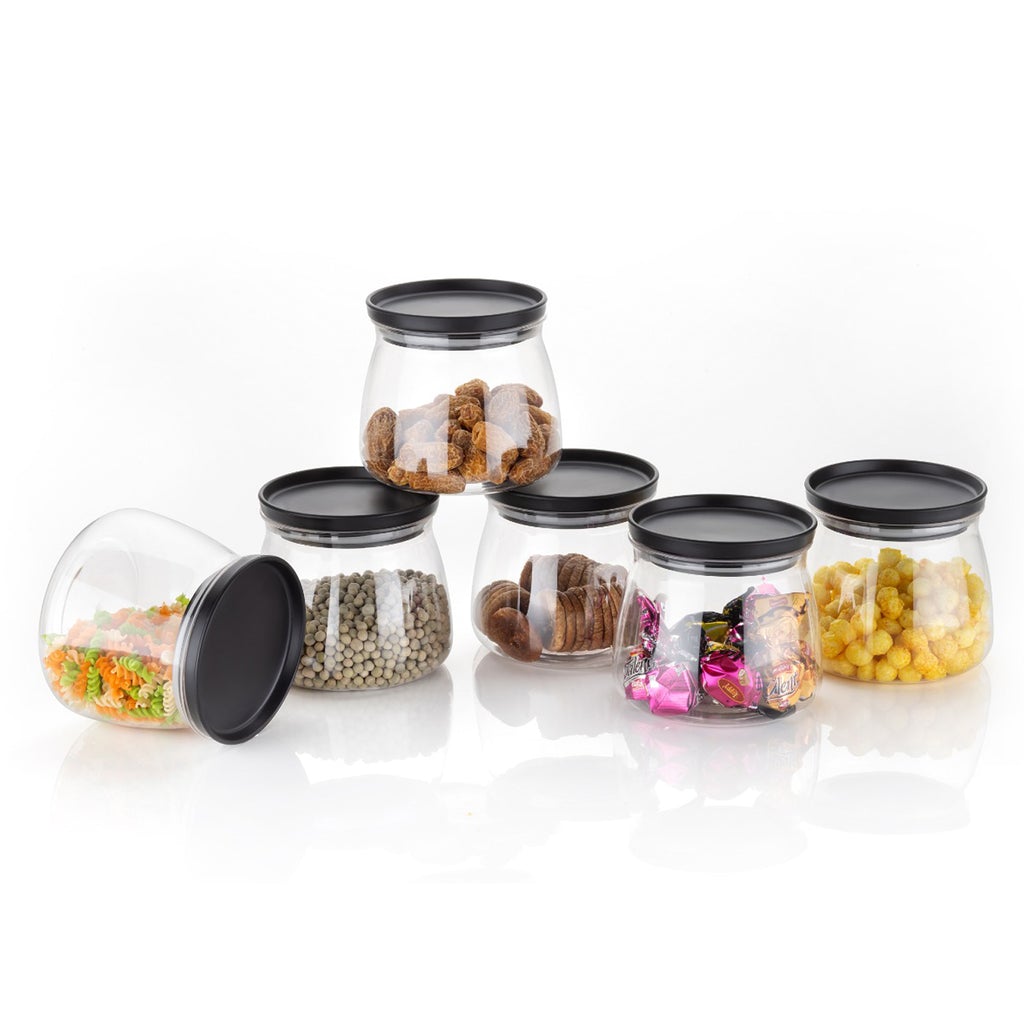 (set of 6) 2286 Matka Shaped Jar with Air Tight & Leak Proof Lid