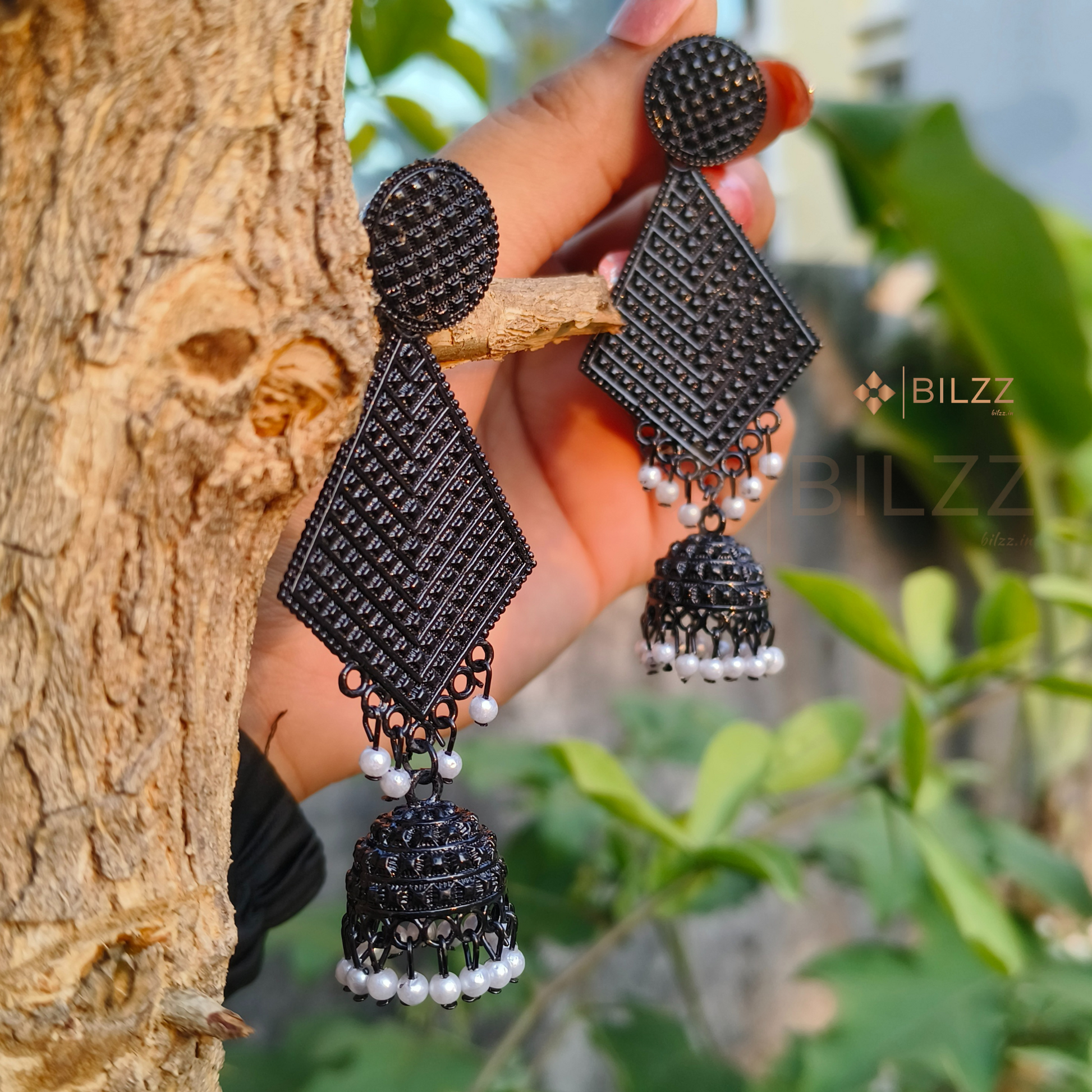 Black Jhumka Earrings: Timeless Elegance - Bilzz.in