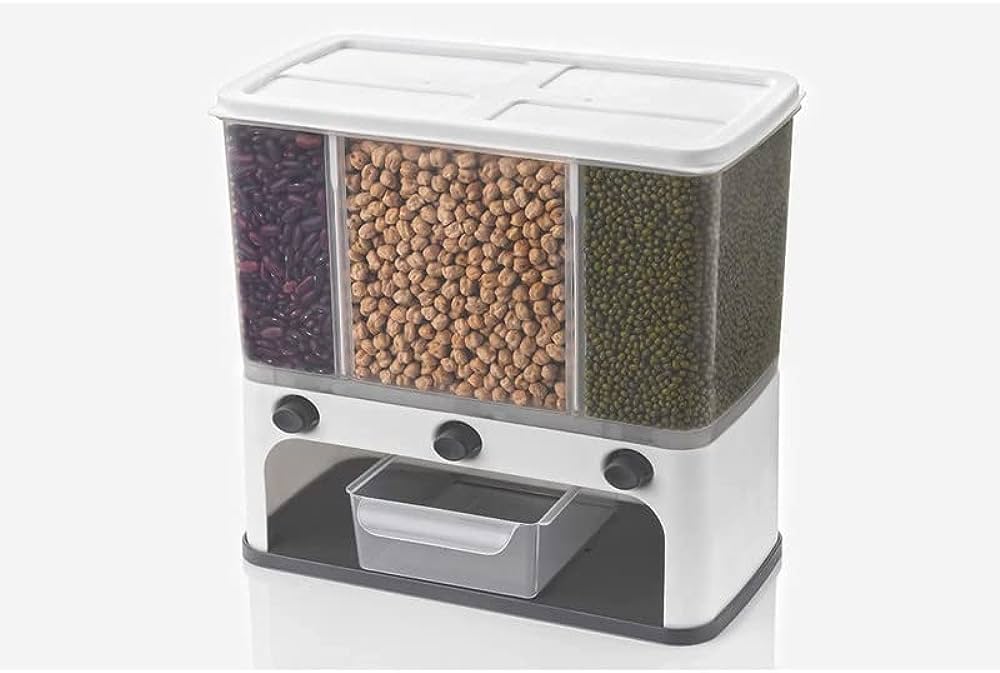 3 Grid Wall Mounted Dry Food Dispenser,