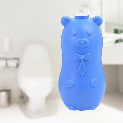 Cute Blue Bear Automatic Flush Toilet Cleaner Helper