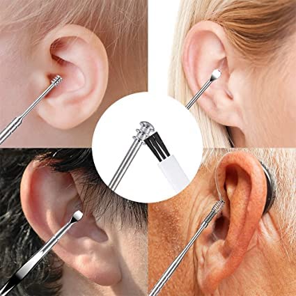STAINLESS STEEL EAR PICK 6PSC