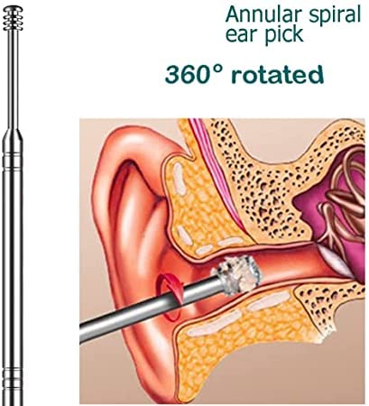 STAINLESS STEEL EAR PICK 6PSC