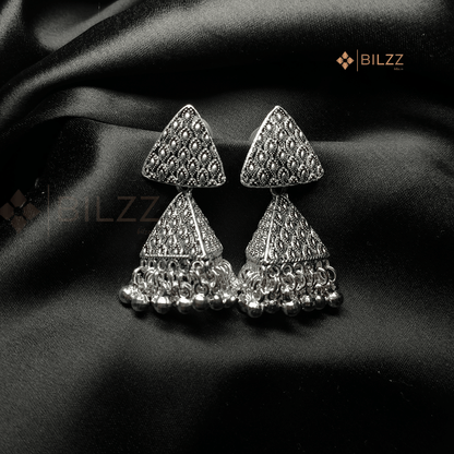 Set of 6 Silver Jhumka Earrings with Free Gift - Bilzz.in