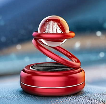 RING WITH BALL SOLAR CAR AROMA THERAPY(random design and color )