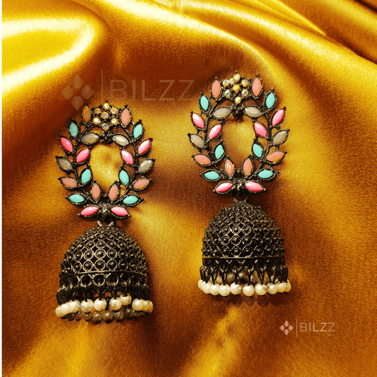 Classic Black Jhumkas: Handcrafted Beauty - Bilzz.in