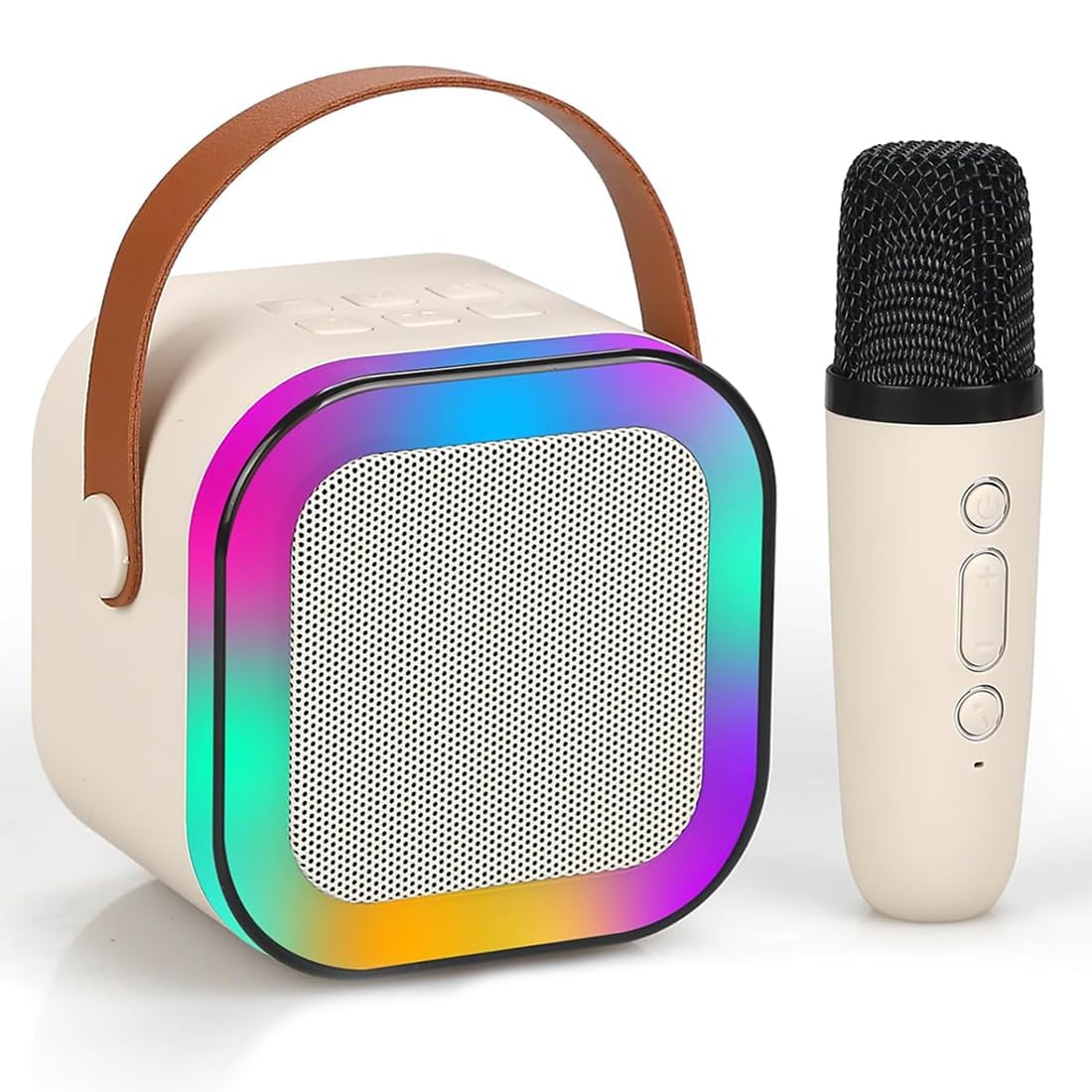 Portable Mic & Bluetooth Speaker & Dynamic Lights