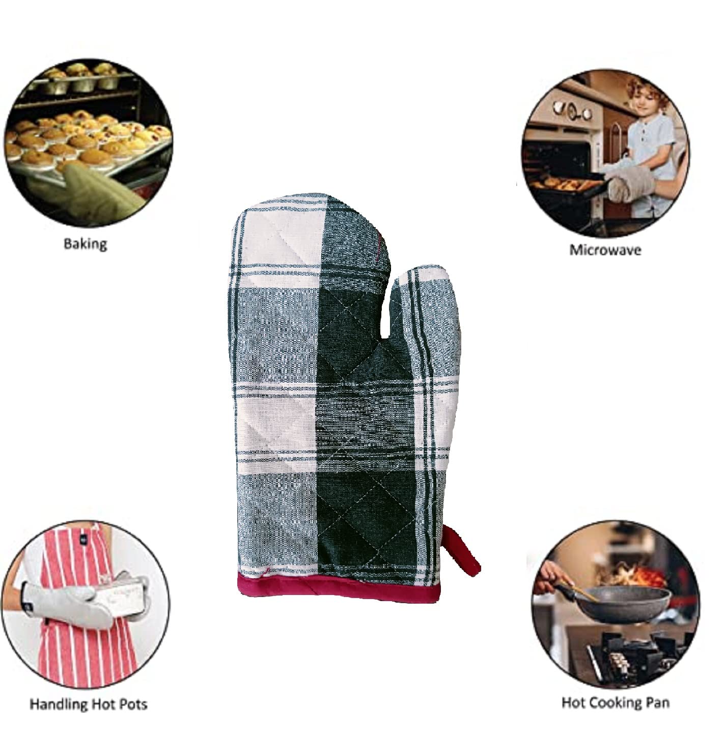 Oven Glove Single Pc (Colour & Design May Vary)