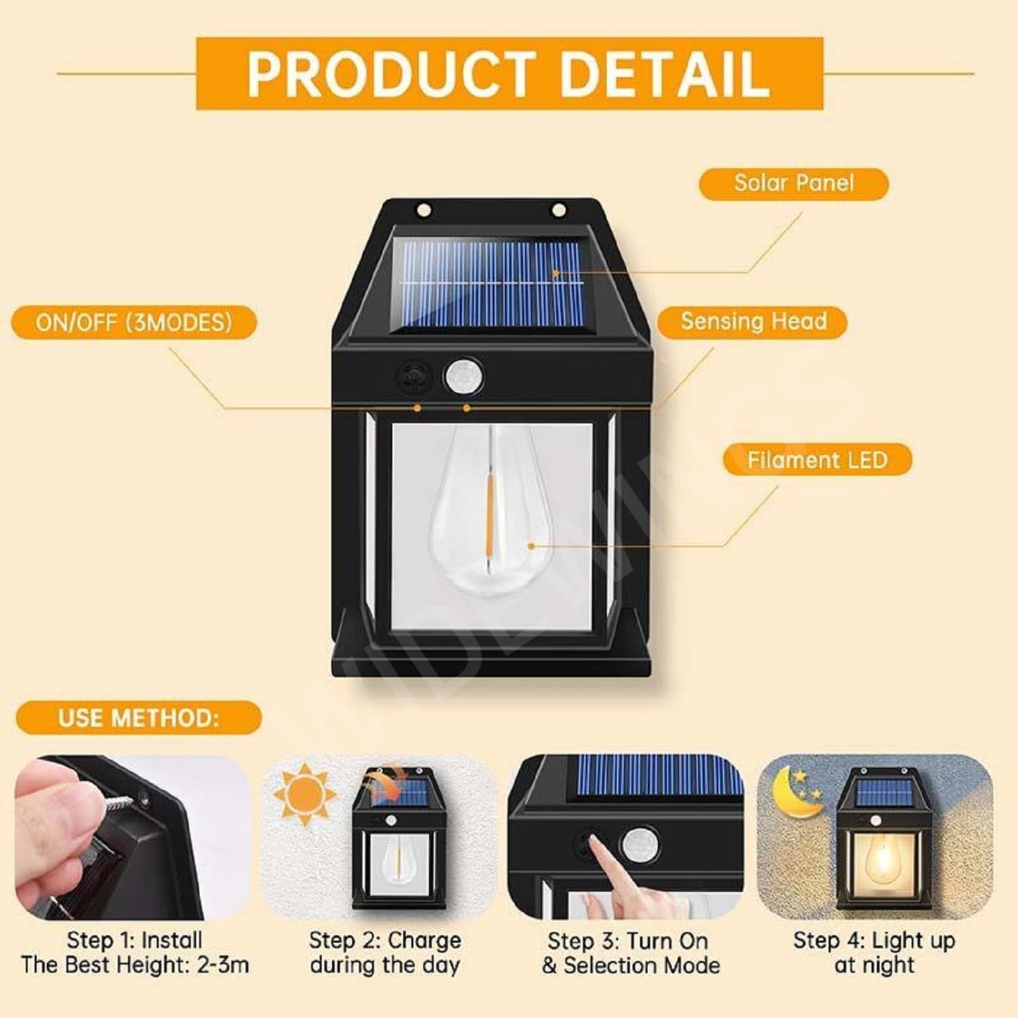 Solar Interactive lamp With Bulb