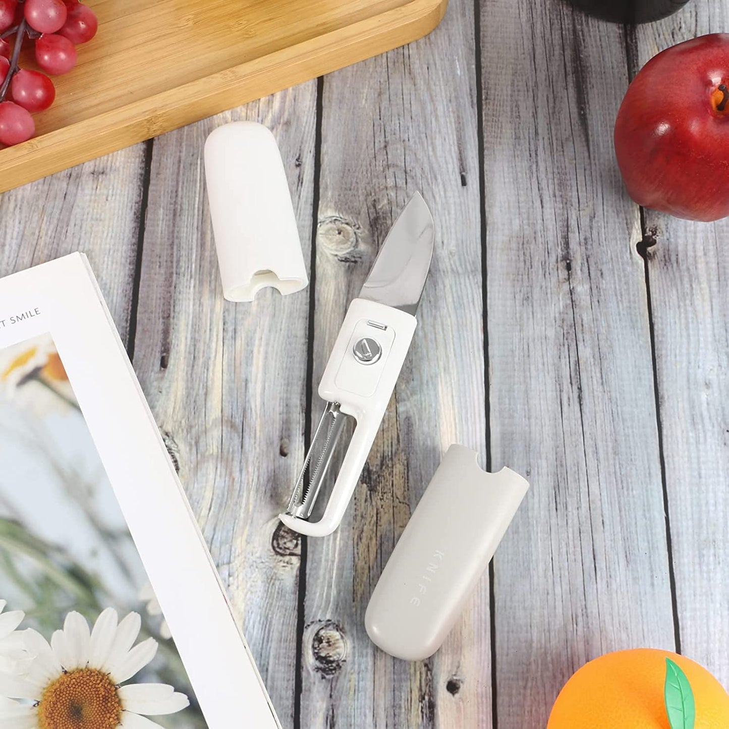 Knife Peeler Portable Knife for Fruit 2 in 1 Knife