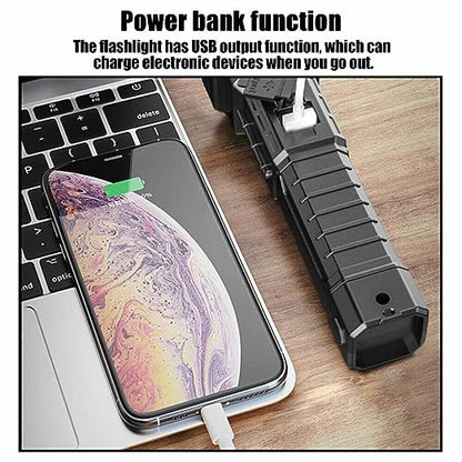 Rechargeable torch light with power bank