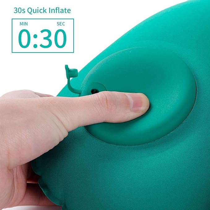 Inflatable Travel Neck Pillow Air Pump Comfortable U-Shape Headrest Support