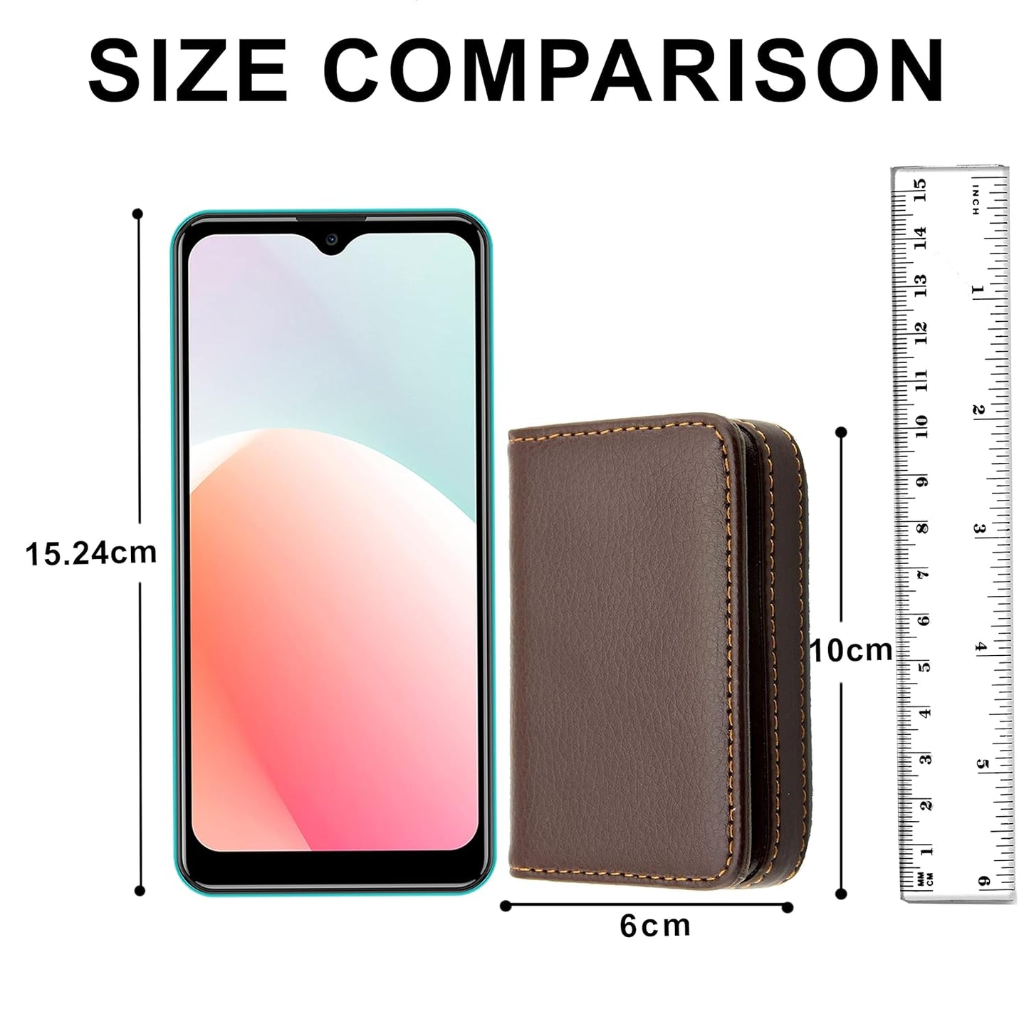 Pocket Sized Stitched PU Leather Credit Card Holder Visiting Business Card Case Wallet with Magnetic Shut for Men & Women (10 x 6 x 1.6 cm)(Multi Design & Colour))