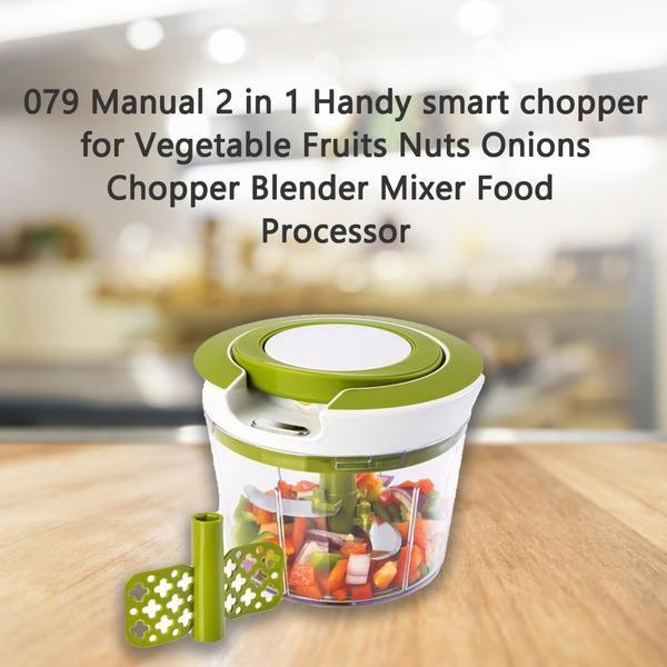 0079 Manual 2 in 1 Handy smart chopper for Vegetable Fruits Nuts Onions