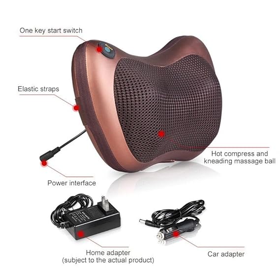 CAR & HOME PILLOW FOR NECK, BACK AND FOOT MASSAGE PILLOW