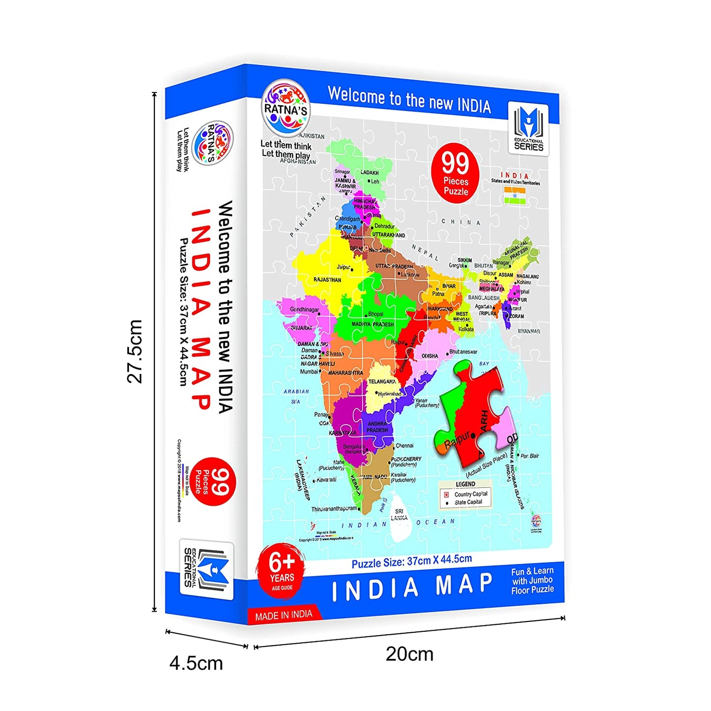 DDB60 INDIA MAP PUZZLE GAME