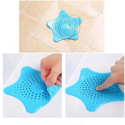 0829 Silicone Star Shaped Sink Filter Bathroom Hair Catcher
