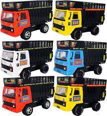 DDB118 GOODS CARRIER PULL BACK Vehicle Scale Model Cargo Carrier Truck Toys for