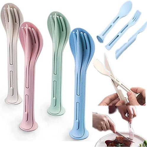 3 in 1 PLASTIC SPOON SET , PLASTIC SPOON, KNIFE AND FORK SET