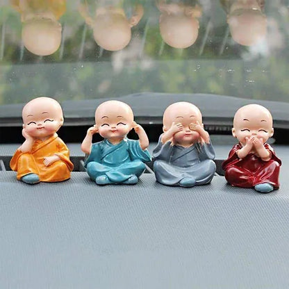 4781 Baby Buddha 4pcs Set Office Car House Decoration